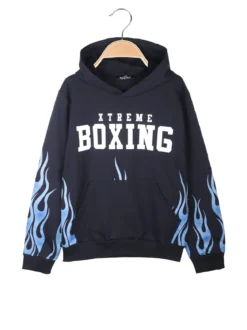 Xtreme Boxing Felpa da ragazzo in cotone con cappuccio e stampa logo