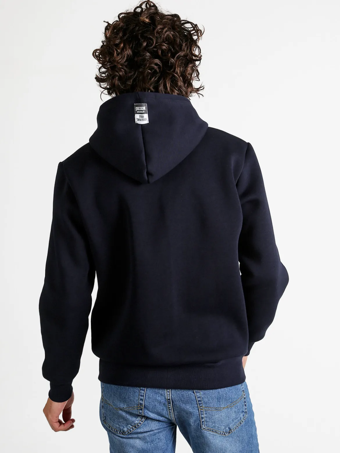 Xtreme Boxing Felpa da uomo con cappuccio e zip - blu scuro