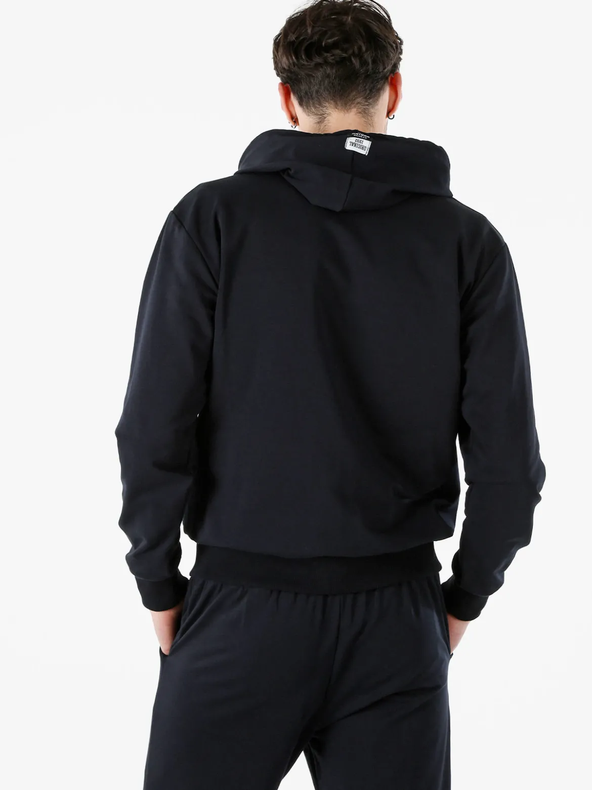 Xtreme Boxing Felpa da uomo in cotone con cappuccio e zip - blu scuro
