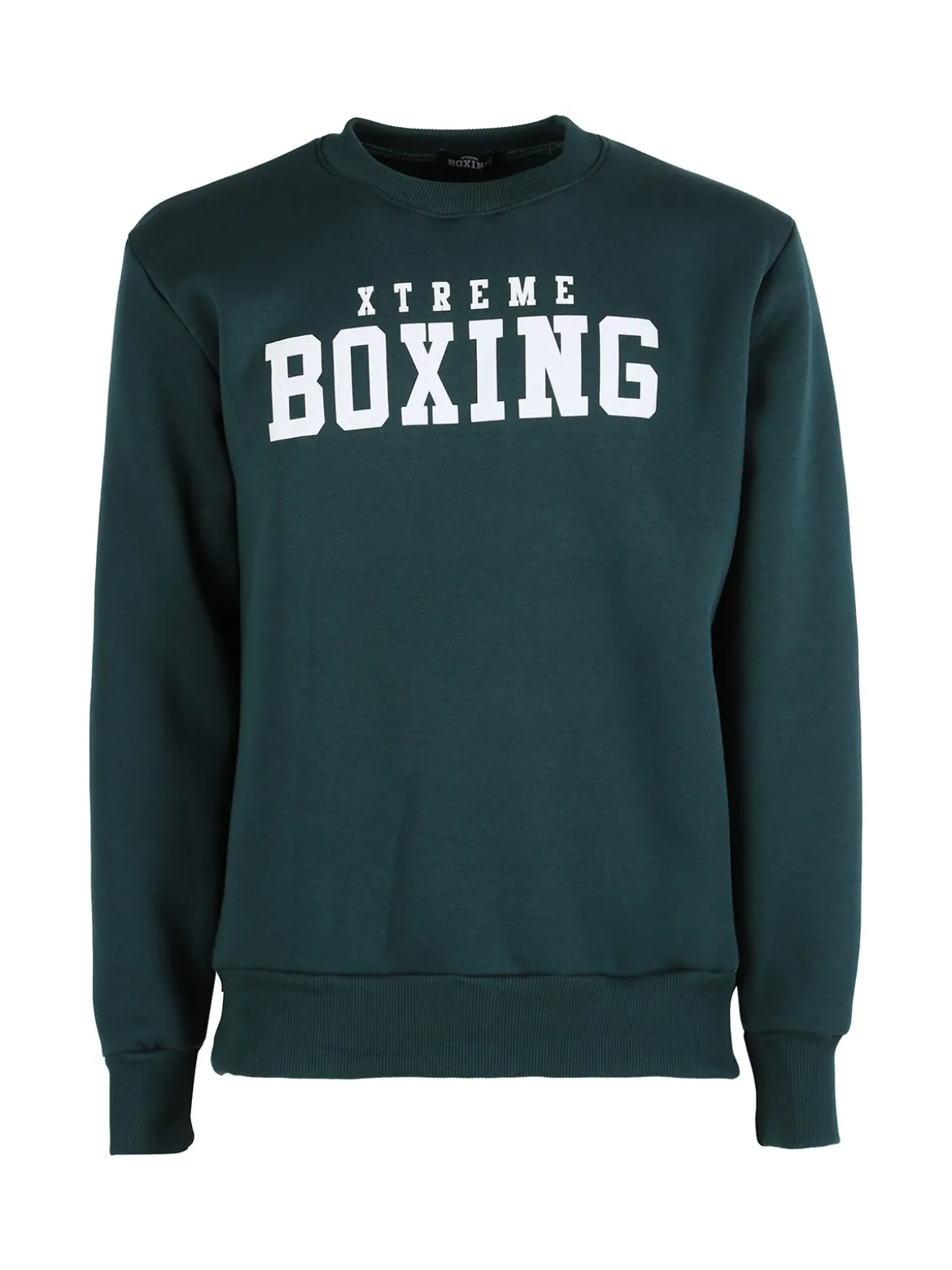 Xtreme Boxing Felpa girocollo da uomo invernale con logo - verde