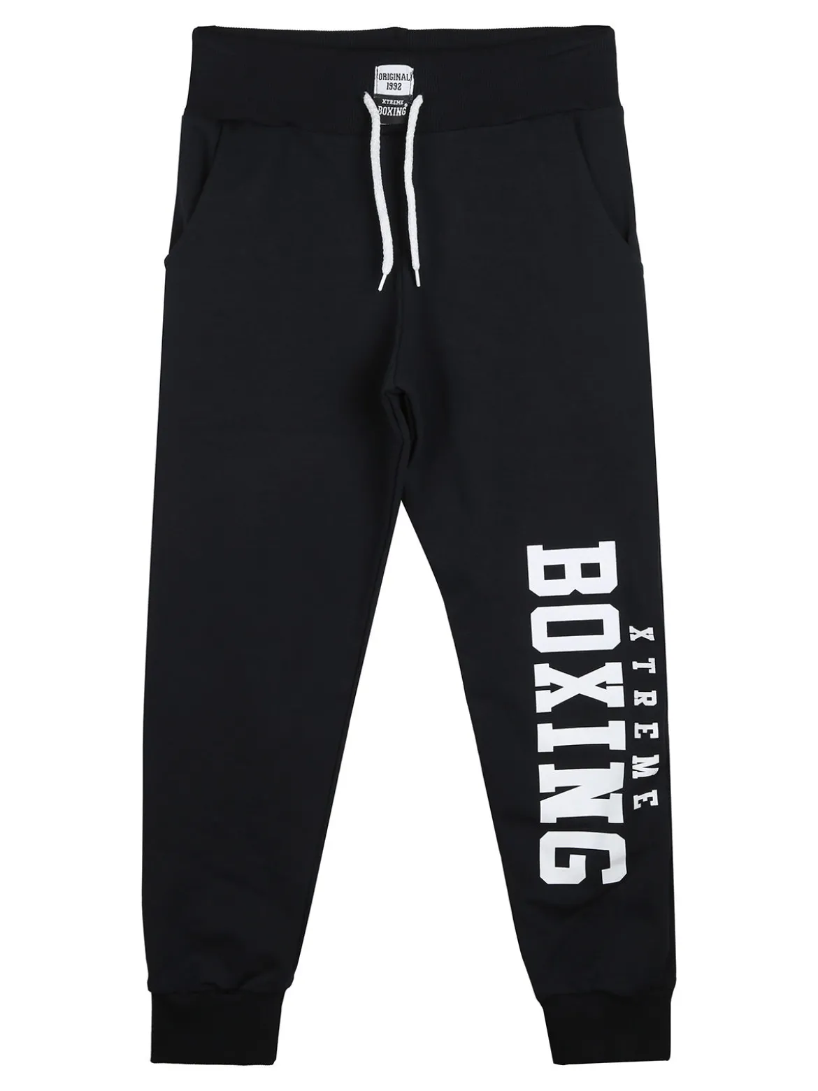 Xtreme Boxing Pantaloni sportivi da ragazzo con coulisse e polsini - blu scuro