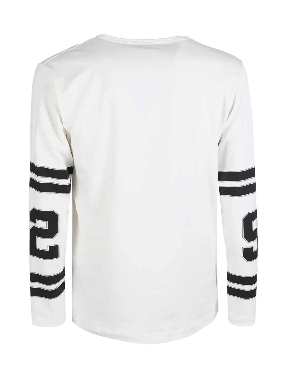 Xtreme Boxing T-shirt da uomo a maniche lunghe con logo - panna
