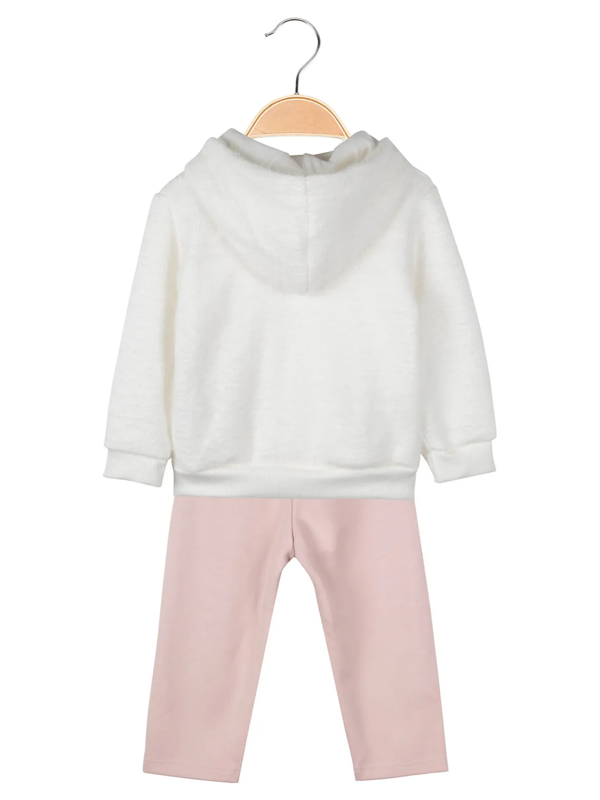 Yes! Do Kid'S Completo 3 pezzi da neonata con cappuccio e zip - bianco