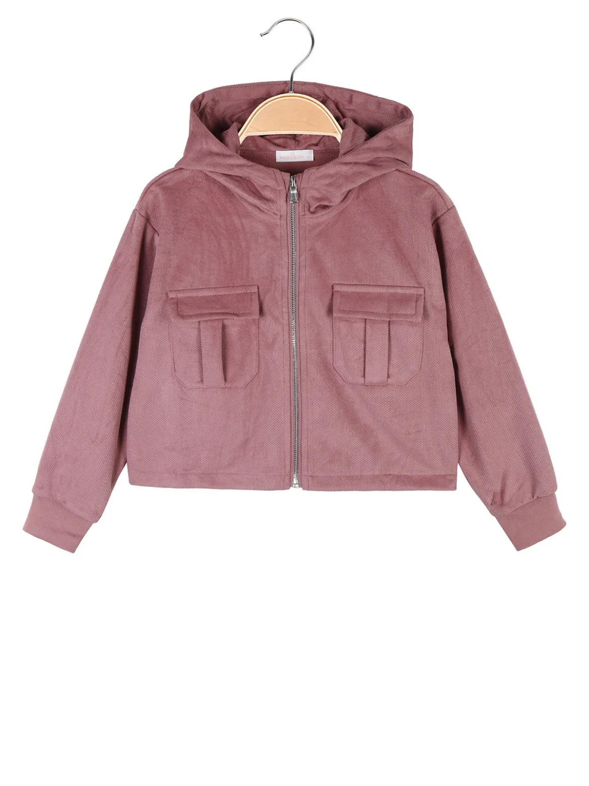 Yes! Do Kid'S Felpa da bambina cropped con cappuccio e zip