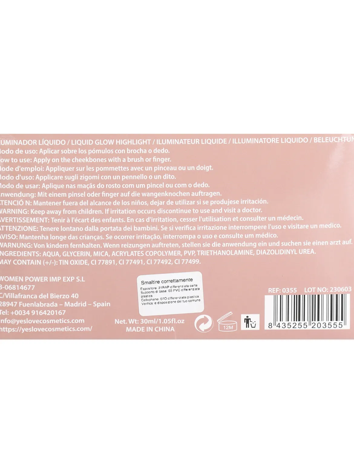 Yes Love Cosmetics Illuminatore liquido