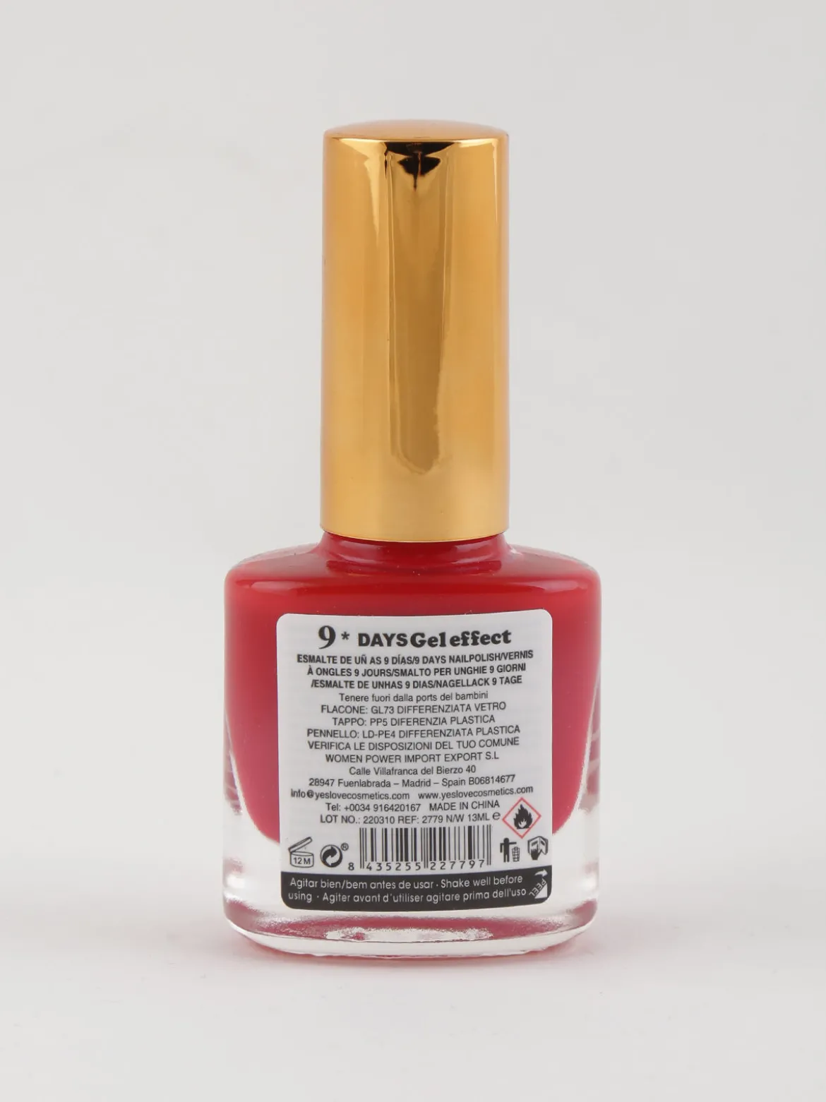 Yes Love Cosmetics Smalto 9 days effetto gel asciugatura rapida