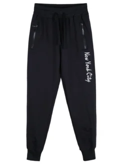 Yi Boy Pantaloni tuta da bambino con polsini - blu scuro