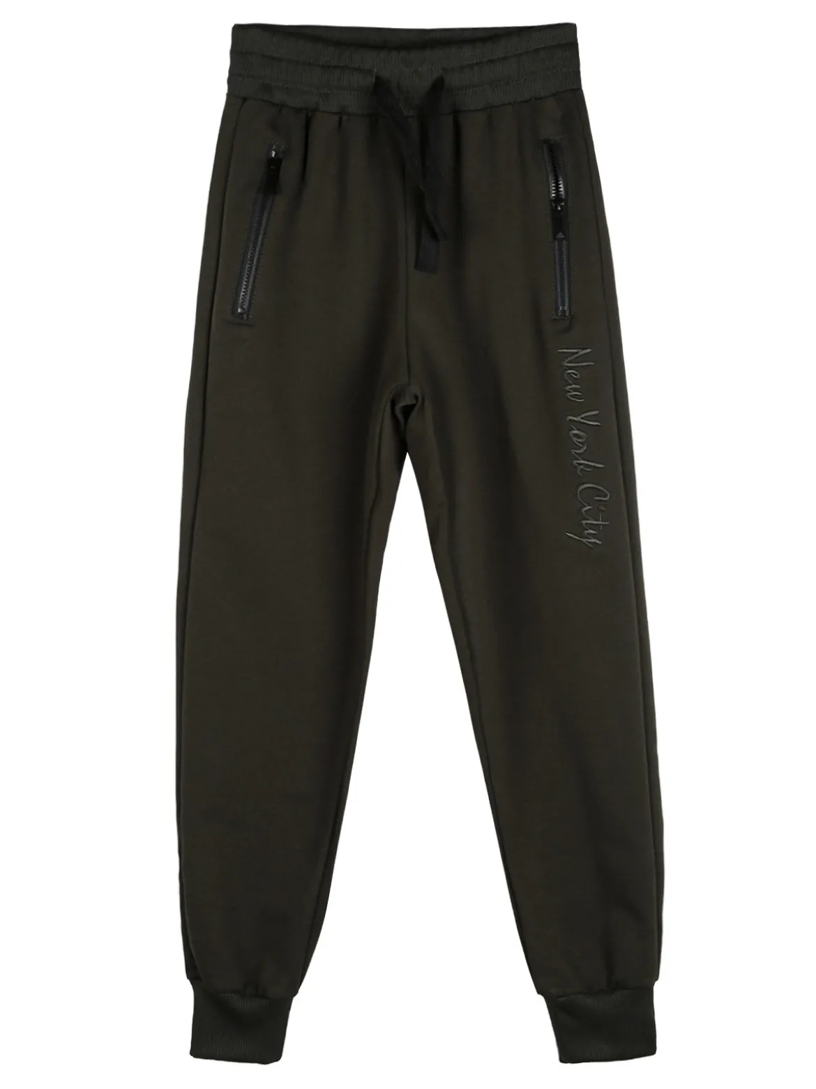 Yi Boy Pantaloni tuta da bambino con polsini - verde scuro