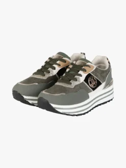 Y.M.C.A. Sneakers donna stringate in tessuto scamosciato con platform