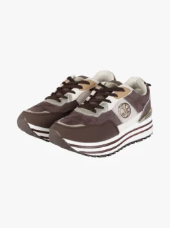 Y.M.C.A. Sneakers donna stringate in tessuto scamosciato con platform