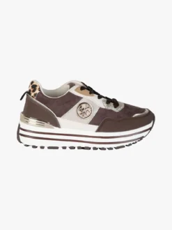 Y.M.C.A. Sneakers donna stringate in tessuto scamosciato con platform