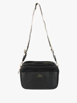 You Young Coveri Borsa a tracolla da donna in ecopelle con doppio scomparto - nero