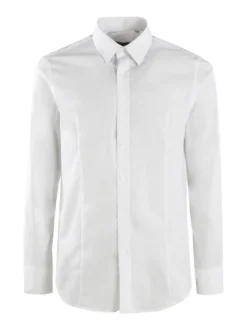 Y.Two Camicia da uomo in misto cotone a maniche lunghe